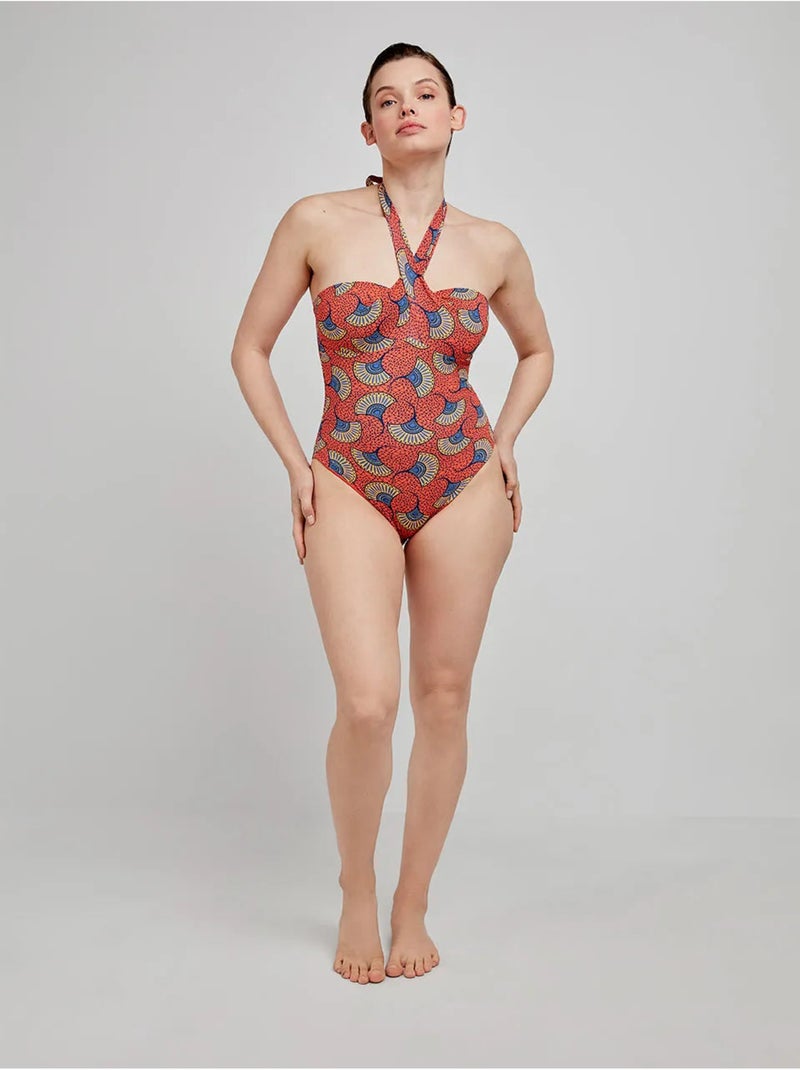Bañador desmontable multiposición en tejido de estructura Multicolor - Kiabi