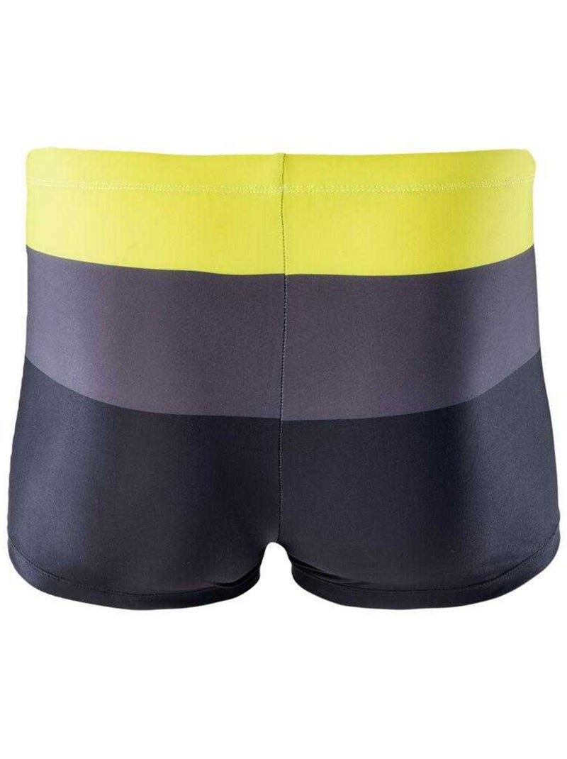 Bañador diseño de rayas para hombre - aquawave Negro Amarillo - Kiabi