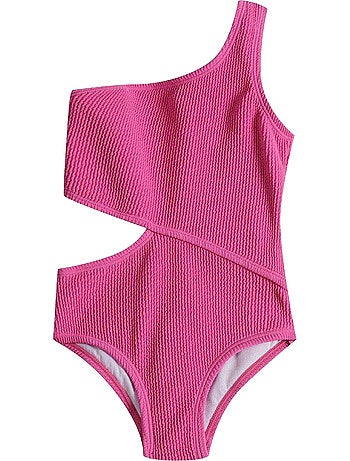 Bañador entero de una pieza diseño acanalado niñas - minoti
