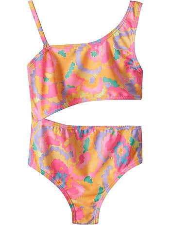 Bañador entero de una pieza diseño flores niñas - minoti