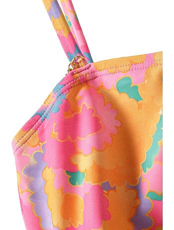 Bañador entero de una pieza diseño flores niñas - minoti