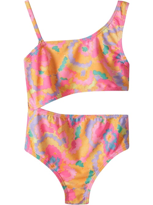 Bañador entero de una pieza diseño flores niñas - minoti - Kiabi