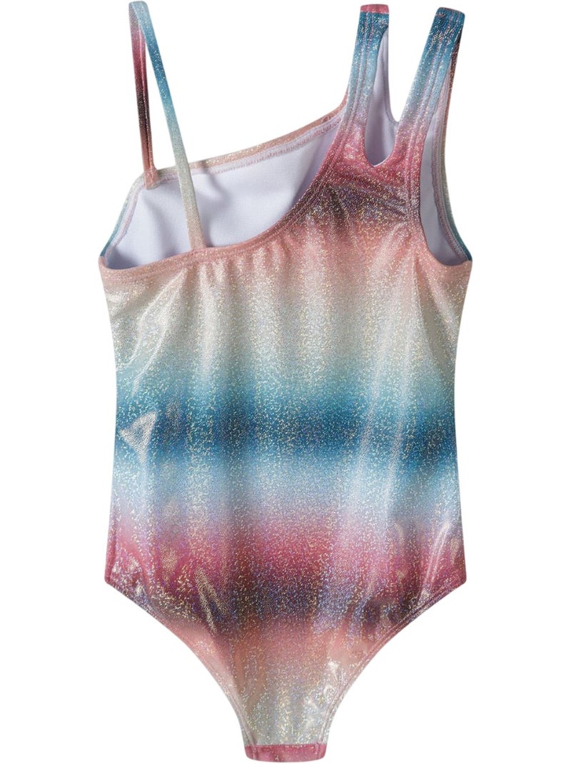 Bañador entero de una pieza diseño purpurina niñas - minoti Multicolor - Kiabi