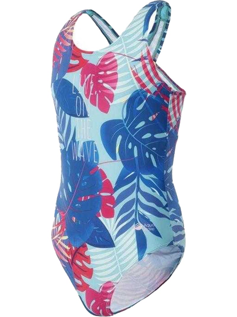 Bañador entero de una pieza salava niñas - aquawave Azul pizarra - Kiabi
