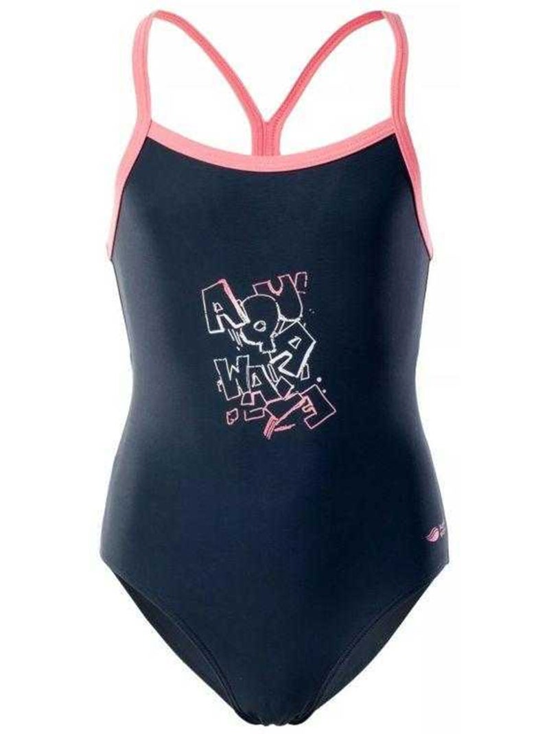 Bañador entero de una pieza velanti niñas - aquawave Azul oscuro - Kiabi