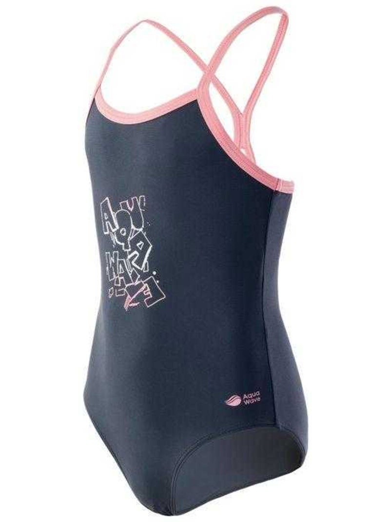 Bañador entero de una pieza velanti niñas - aquawave Azul oscuro - Kiabi