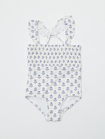 Bañador estampado con volantes - 1 pieza