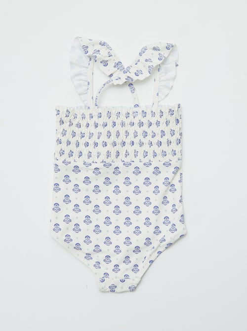 Bañador estampado con volantes  - 1 pieza - Kiabi