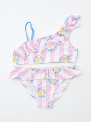 Bañador estampado con volantes - 2 piezas