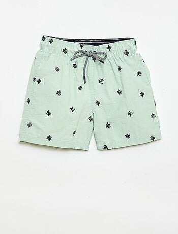 Bañador estampado integral con motivos tropicales