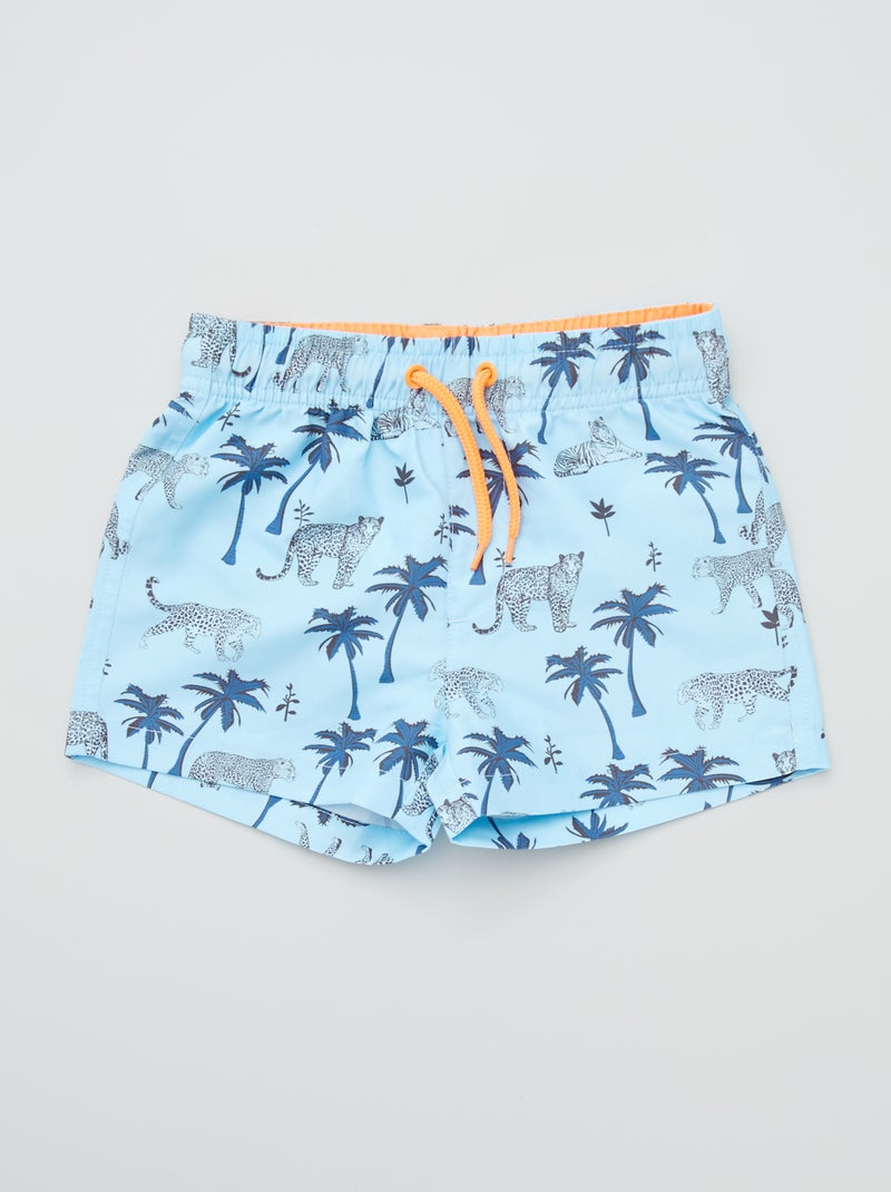 Bañador estampado 'leopardo' azul - Kiabi