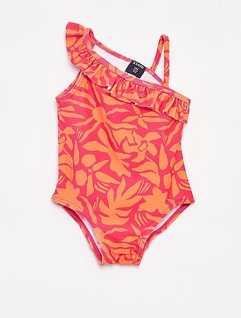 Bañador estampado one shoulder