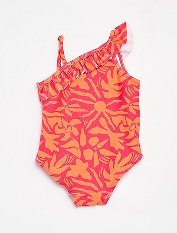 Bañador estampado one shoulder