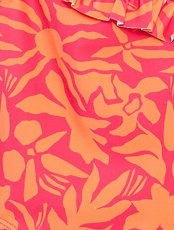 Bañador estampado one shoulder