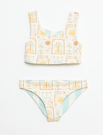 Bañador floreado reversible - 2 piezas