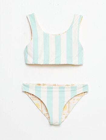 Bañador floreado reversible - 2 piezas