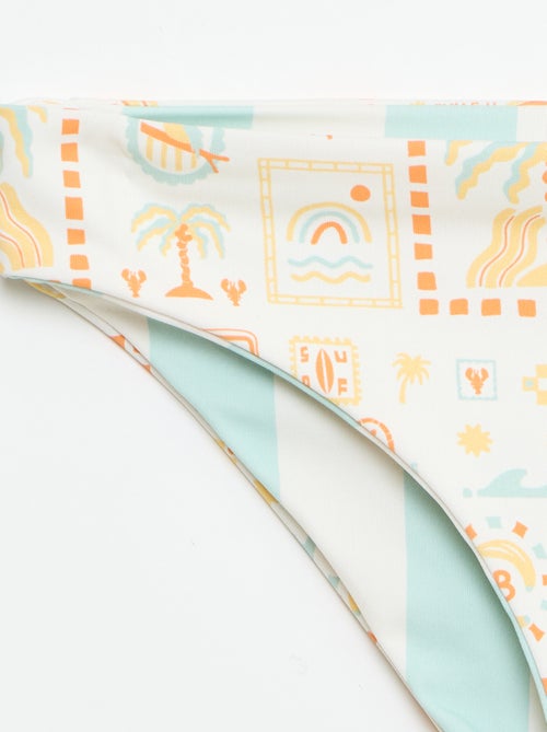 Bañador floreado reversible - 2 piezas - Kiabi