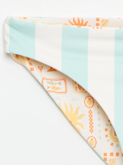 Bañador floreado reversible - 2 piezas - Kiabi