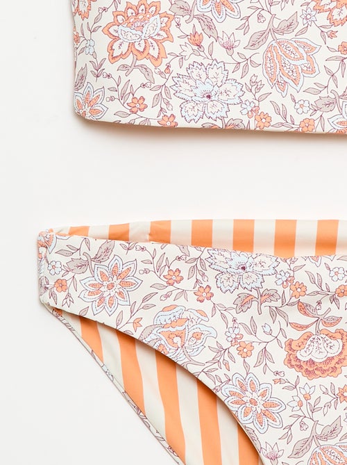 Bañador floreado reversible - 2 piezas - Kiabi