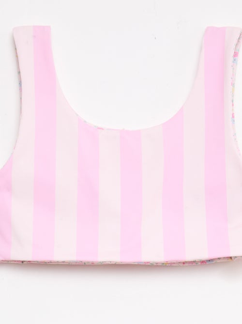 Bañador floreado reversible - 2 piezas - Kiabi