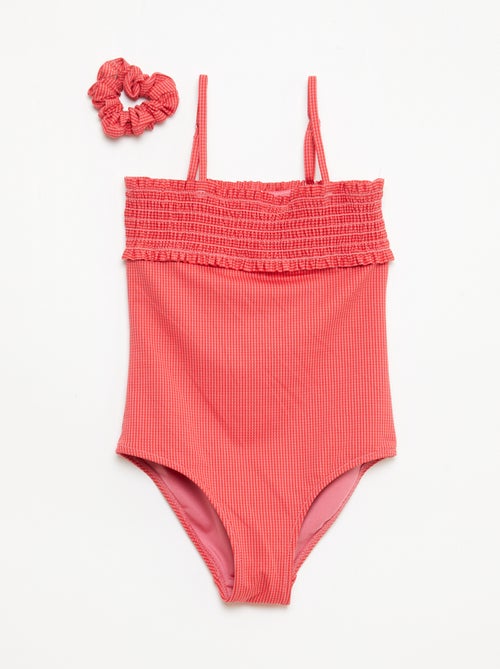 Bañador fruncido + coletero - 1 pieza - Kiabi