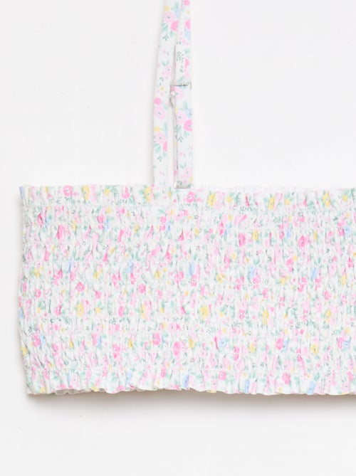 Bañador fruncido floral - 2 piezas - Kiabi