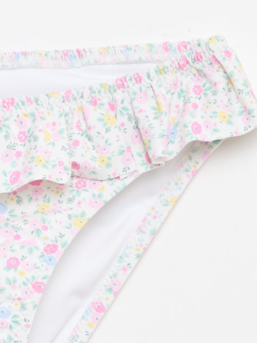 Bañador fruncido floral - 2 piezas - Kiabi