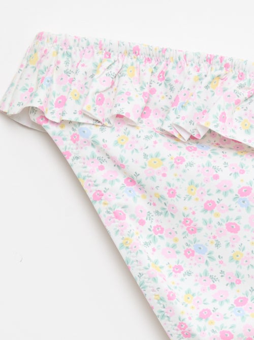 Bañador fruncido floral - 2 piezas - Kiabi