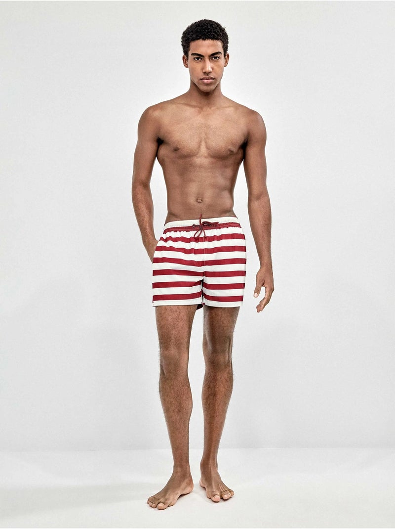 Bañador hombre estampado marinero Marrón - Kiabi