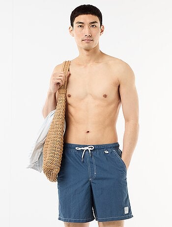 Bañador liso con bolsillos