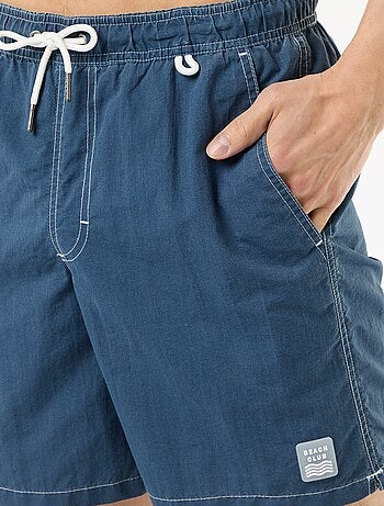 Bañador liso con bolsillos