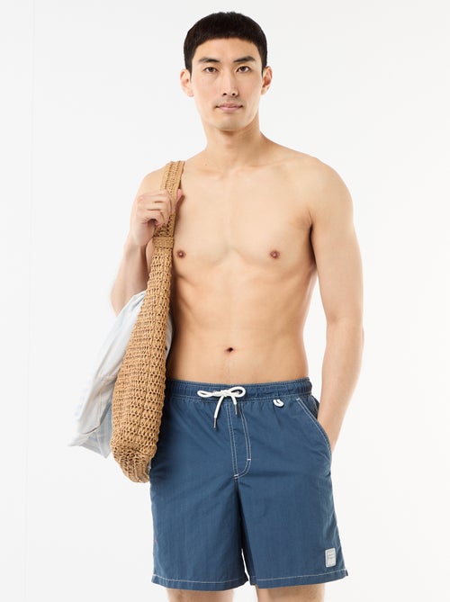 Bañador liso con bolsillos - Kiabi