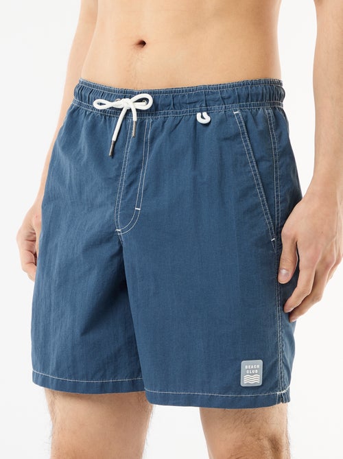 Bañador liso con bolsillos - Kiabi