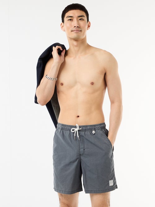 Bañador liso con bolsillos - Kiabi