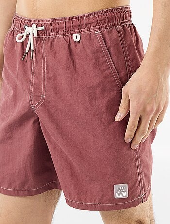 Bañador liso con bolsillos