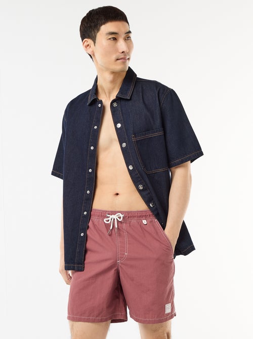 Bañador liso con bolsillos - Kiabi