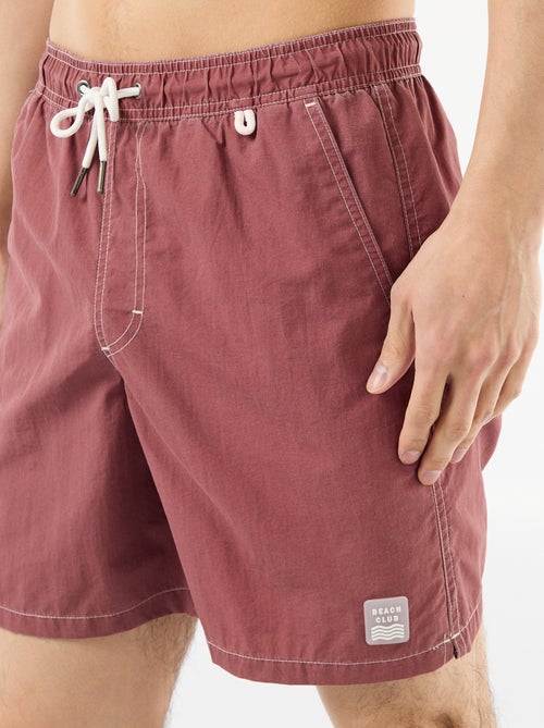 Bañador liso con bolsillos - Kiabi