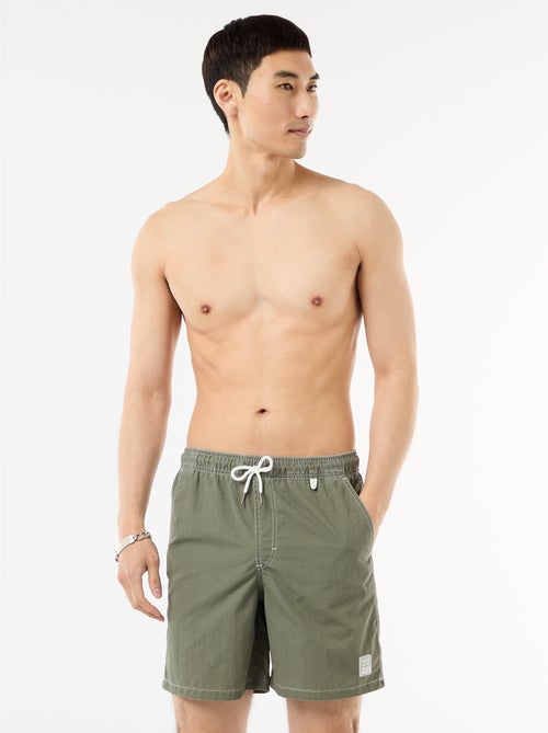 Bañador liso con bolsillos - Kiabi