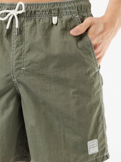 Bañador liso con bolsillos - Kiabi