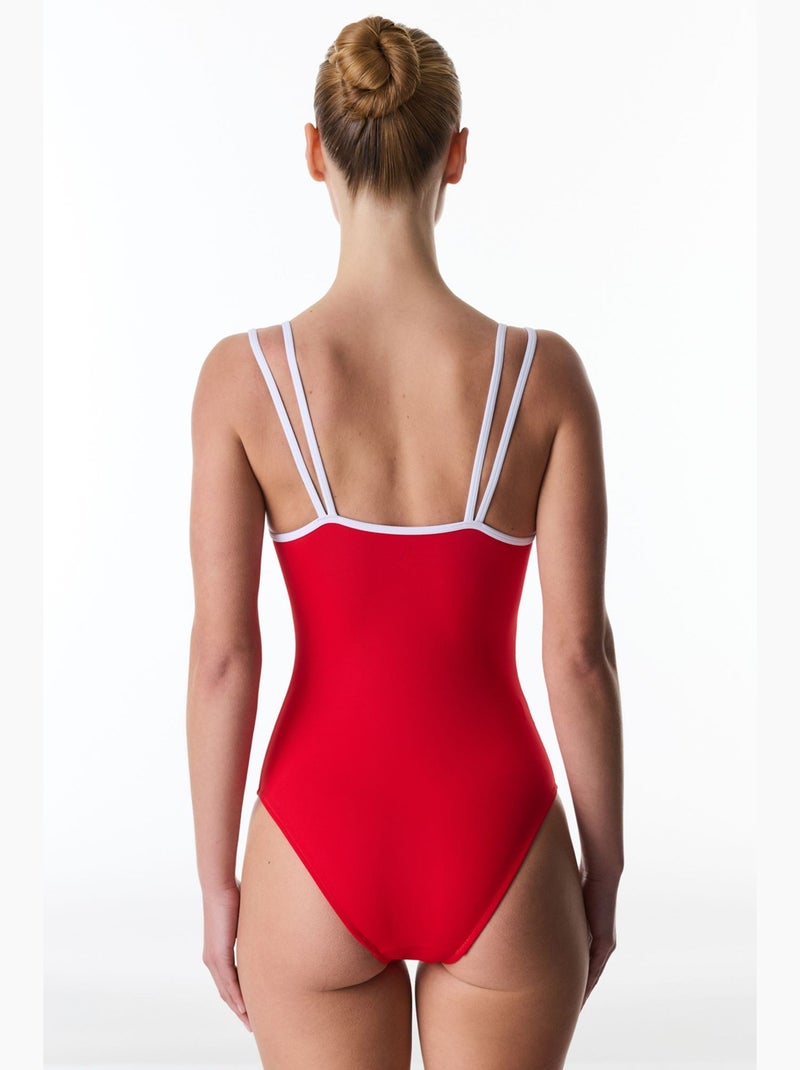 Bañador mujer beluga push penti Rojo - Kiabi