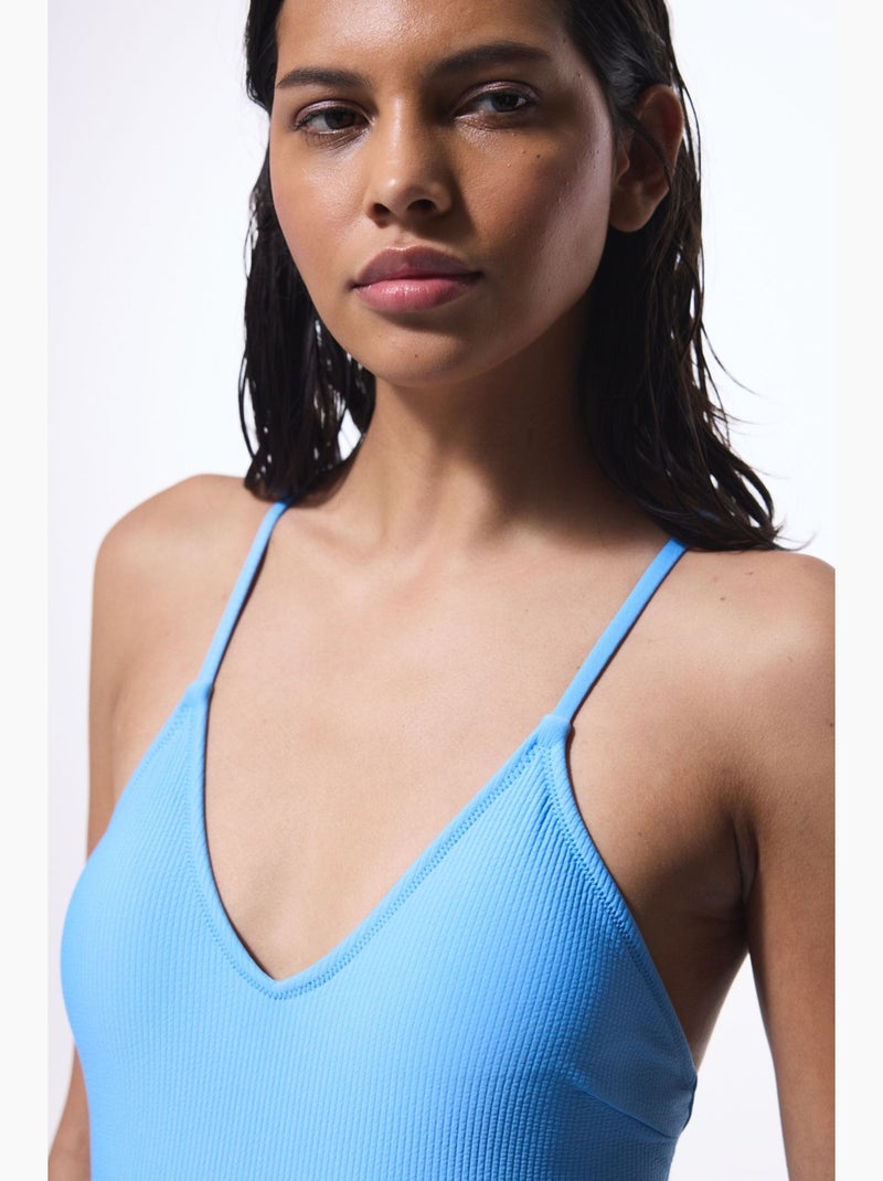 Bañador mujer bubble penti Azul cielo - Kiabi