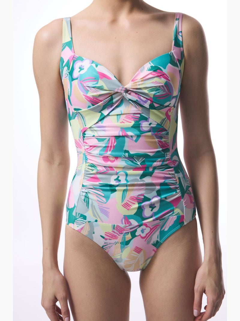 Bañador mujer sheila con volantes penti Verde menta - Kiabi