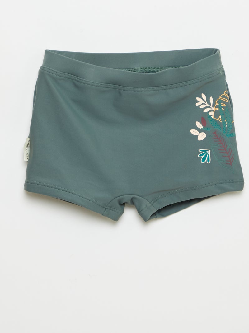 Bañador 'Petit Béguin' de 2 piezas anti-UV Kaki - Kiabi