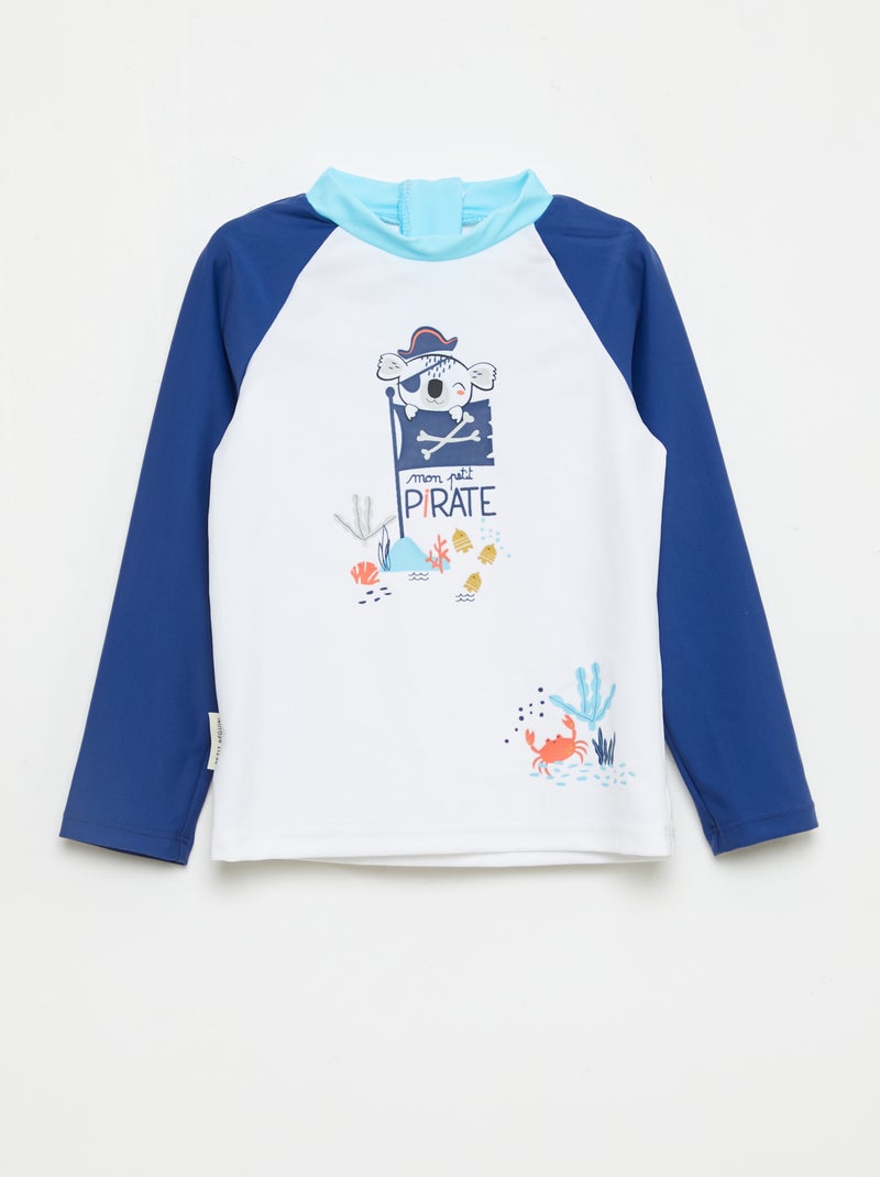 Bañador 'Petit Béguin' de 2 piezas Camiseta + bóxer Azul - Kiabi