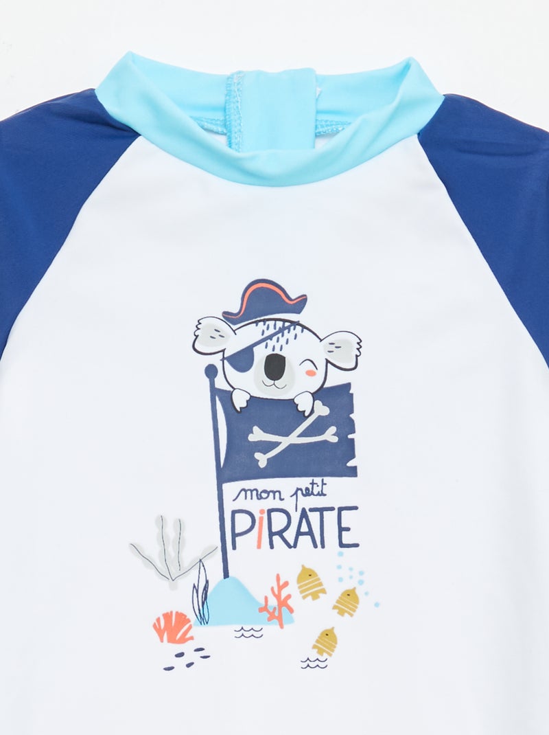 Bañador 'Petit Béguin' de 2 piezas Camiseta + bóxer Azul - Kiabi
