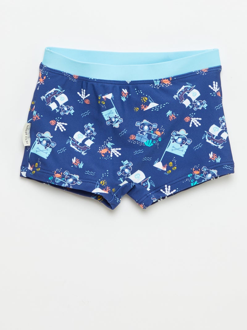 Bañador 'Petit Béguin' de 2 piezas Camiseta + bóxer Azul - Kiabi