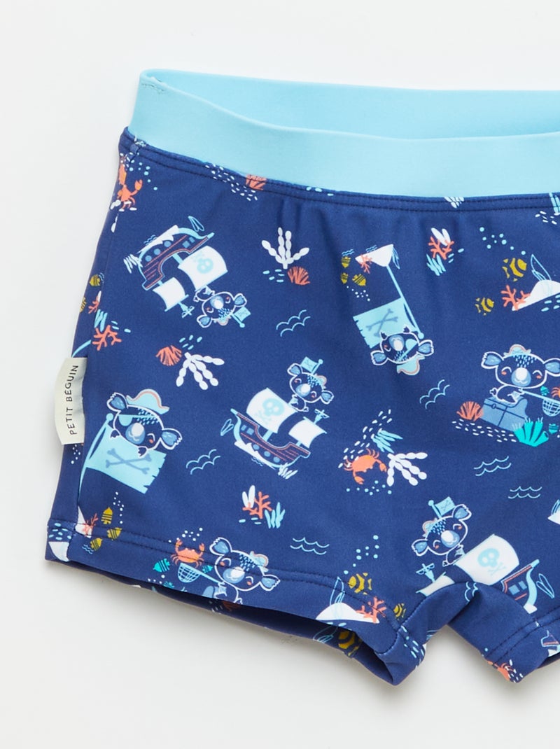 Bañador 'Petit Béguin' de 2 piezas Camiseta + bóxer Azul - Kiabi