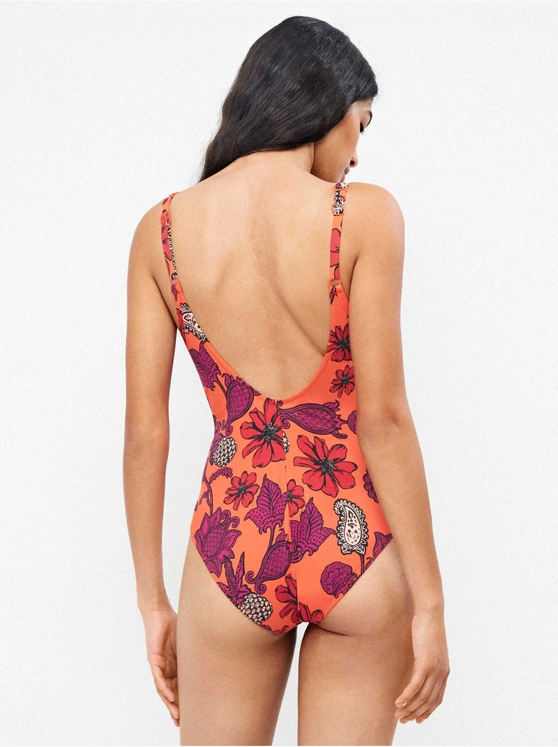 Bañador plus size efecto moldeador con aro y con foam Multicolor - Kiabi