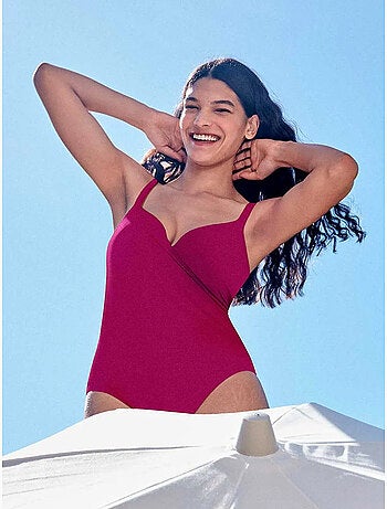 Bañador plus size efecto moldeador con aro y con foam