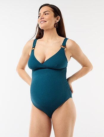 Bañador premamá de 1 pieza en punto gofrado